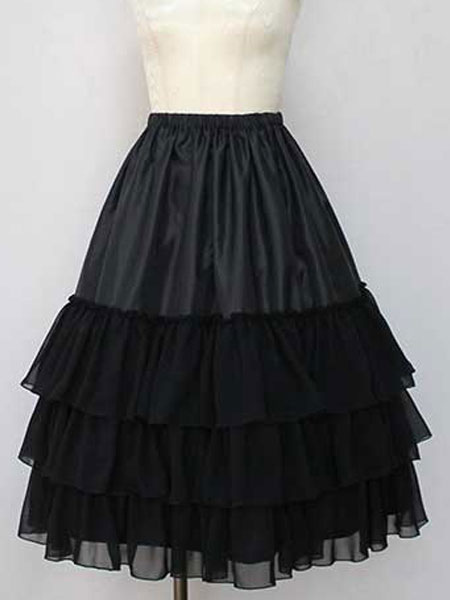 milanoo.com Chiffon Lolita Petticoat Layered Ruffle Pleated Underskirt