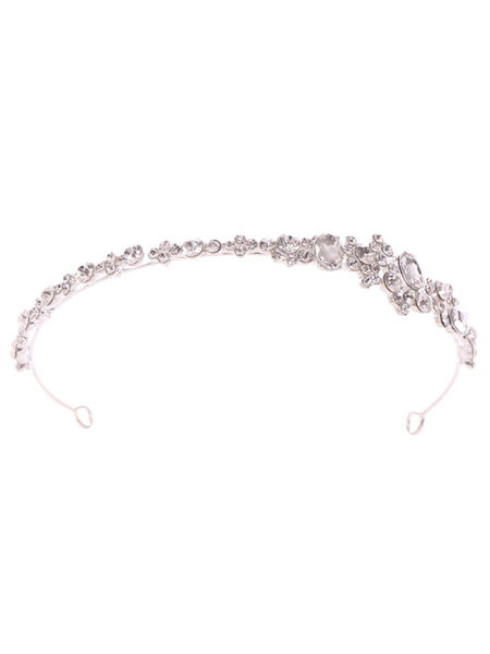 Milanoo Silver Wedding Headpieces Rhinestones Bridal Hair Accessories