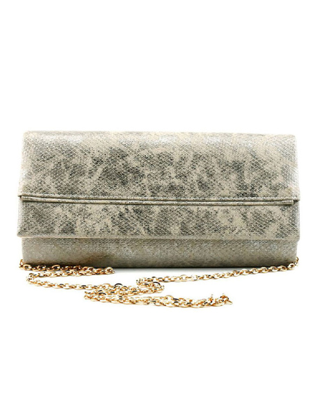 Image of Evening Clutch Bags Party Handbags Faux Leather Piping Artwork Flap Special Occasion Handbags