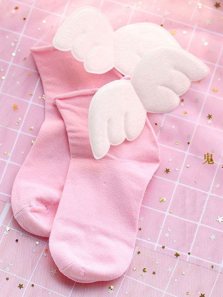 Image of Sweet Lolita Socks Angel Wings Lolita Accessori