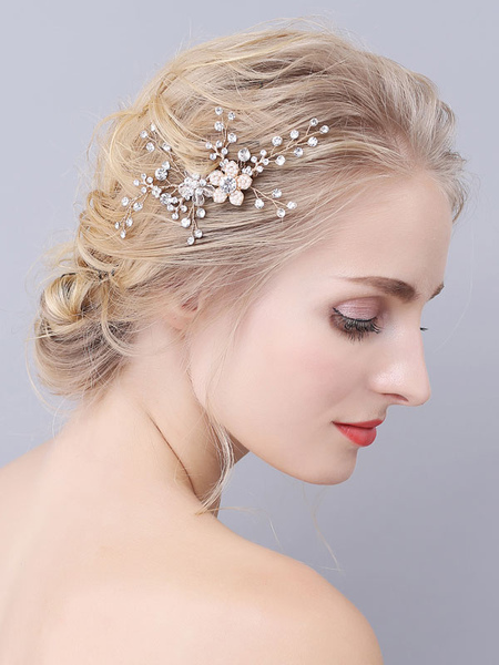Milanoo Headpiece Wedding Comb Metal Hair Accessories For Bride