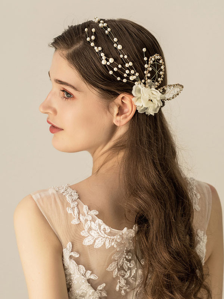 Milanoo Headpieces Wedding Headwear Flower Metal Hair Accessories For Bride