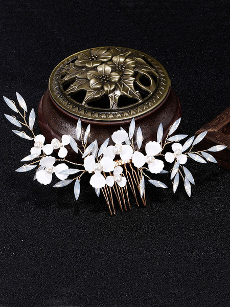 

Milanoo Headpieces Wedding Comb Flower Metal Hair Accessories For Bride, Blond