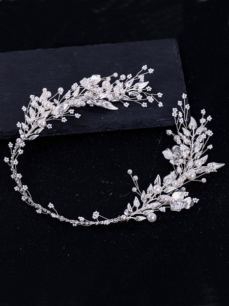 

Milanoo Headpieces Wedding Headwear Flower Metal Bridal Hair Accessories, Silver