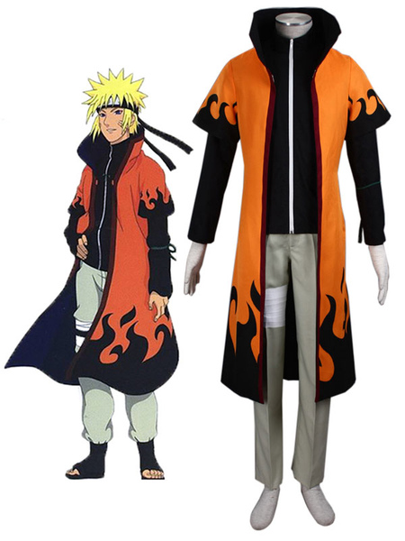 Image of Naruto Uzumaki Naruto Sixth Hokage Uniform Anime Cosplay Costume