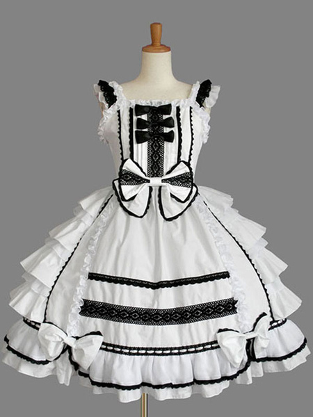 classique lolita robe volants jsk blanc lolita jumper jupes déguisements halloween