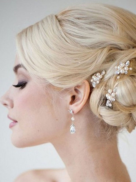 Image of Accessori per capelli Accessori per capelli da sposa in metallo perlato