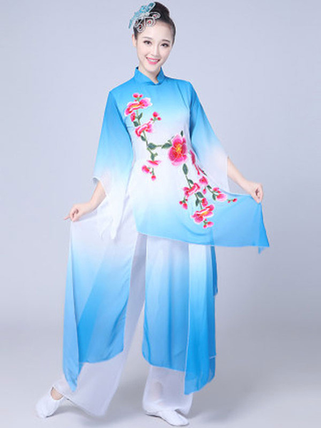 Image of Carnevale Costumi cinesi delle donne Costumi asiatici blu di carnevale di feste dell&#39;attrezzatura Halloween