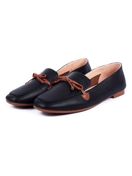 Image of Women's Square Toe Comfy Loafers Flat Heel Daily Casual Shoes