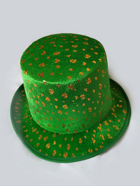 Image of Irish Holiday Costume Hat Gilding Velour Saint Patrick's Day Costume Accessory