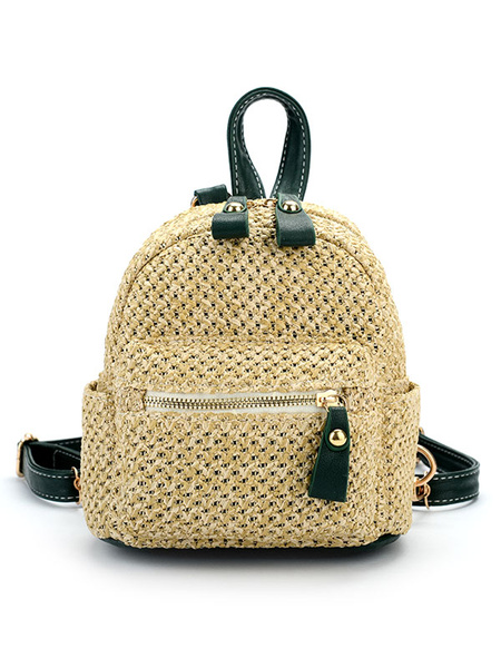 Image of Womens Woven Straw Backpacks For Beach