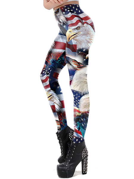 Image of Leggings The Stars And The Stripes 4th Of July Independence Day Women Bottom