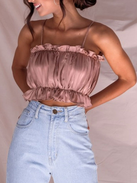 Image of Crop Top Strapless Sexy Bandeau Tops For Women