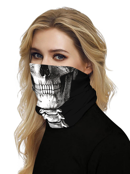 Image of Face Bandana Seamless Face Mask Mouth Cover Skull 3D Print Tube Headwear