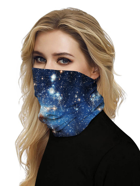 Image of Face Bandana Seamless Face Mask Mouth Cover Starry Sky 3D Print Tube Headwear