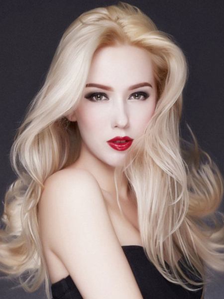 Image of Parrucche lunghe per capelli Lolita parrucche bionde resistenti al calore