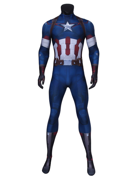 Image of Marvel's The Avengers Captain America Cosplay Costume Film Lycra Spandex Catsuits
