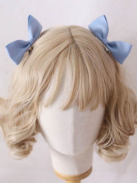 Image of Accessori per capelli Sweet Lolita Bows copricapo Baby Blue Lolita