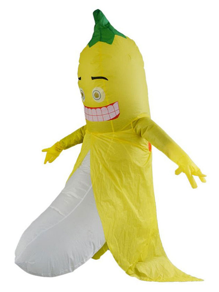 Milanoo Funny Banana Inflatable Costume Fruit Blow Up Costume Halloween