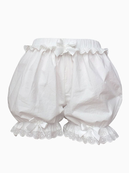 Image of Shorts Lolita allentati in pizzo bianco Bloomers Bloomers