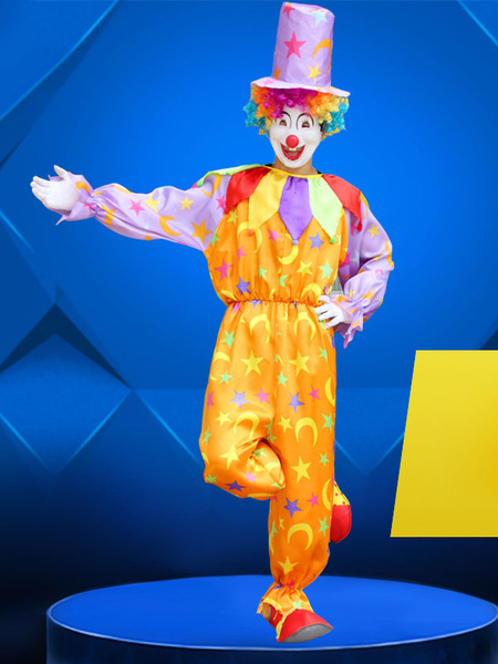 Image of Costume da circo carnevale Costume da arancia unisex Tuta Set Costumi da clown per le vacanze