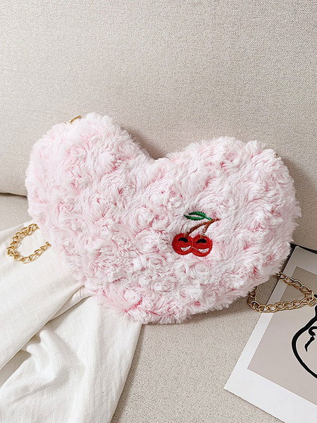 Image of Sweet Lolita Bag Borsa a tracolla a forma di ciliegia a forma di cuore
