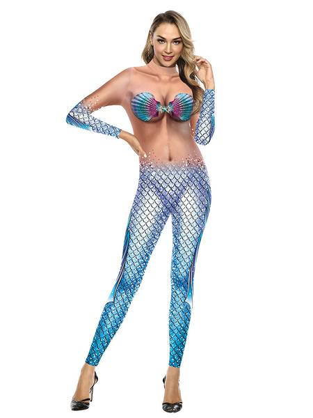 Milanoo Mermaid Costume Jumpsuit Holidays Carnival Cosplay Costume