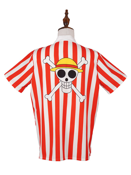 Image of Carnevale One Piece Stampede 2019 Movie Monkey D Luffy T Shirt Costume Cosplay Halloween