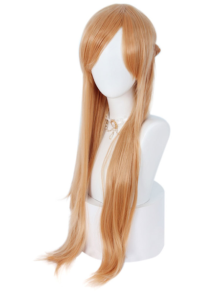 Milanoo Sweet Lolita Wig Bows 66cm-95cm Heat-resistant Fiber Light Brown Lolita Accessories
