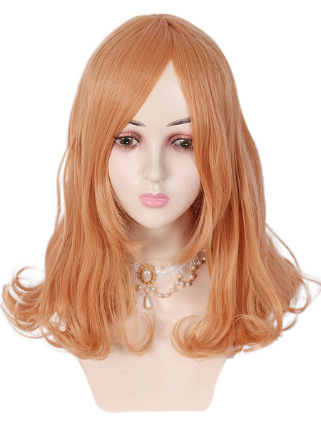Milanoo Sweet Lolita Wig 36cm-45cm Heat-resistant Fiber Khaki Lolita Accessories