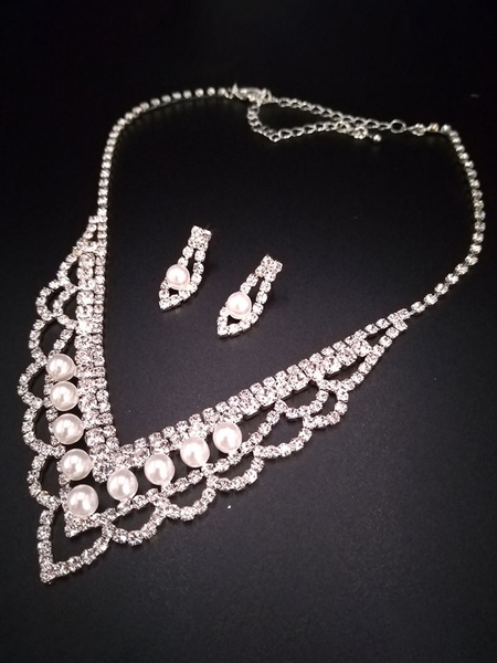 Milanoo Women\'s Wedding Jewelry Set Attractive Rhinestone Fashion Accessories