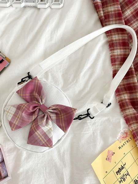 Image of Sweet Lolita Bag Borsa a tracolla in tela bianca Accessori Lolita