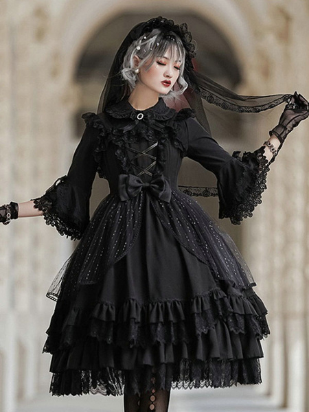Tea Party Style Lolita JSK Dress Neverland Floral Print Pattern RufflesÃ‚Â Bows White Sweet Lolita Jumper Skirts