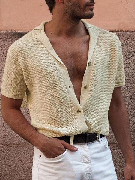 

Milanoo T-shirts V-Neck Short Sleeves, Light pink;beige