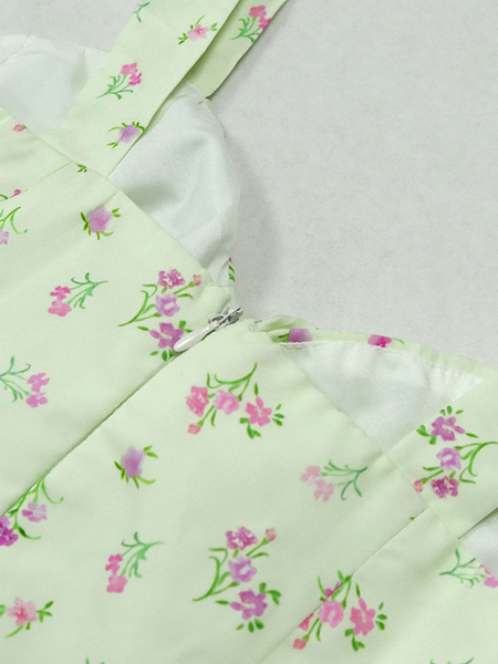 Midi Dress Straps Neck Sleeveless Open Shoulder Polyester Summer Dress