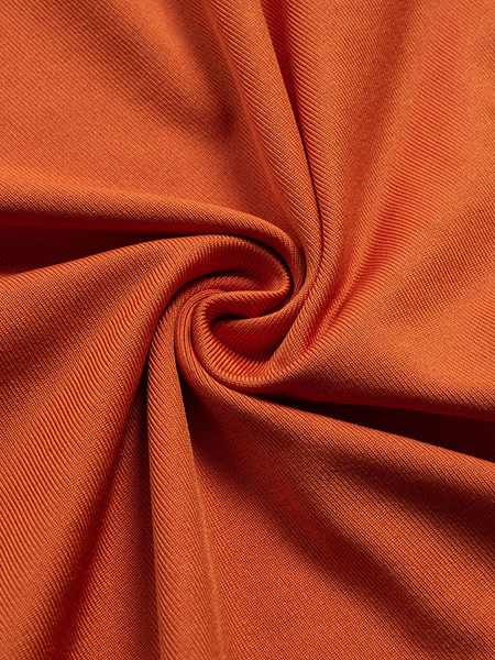 Milanoo Bodycon Kleider Orange Rot Zweifarbig Sexy One-Shoulder Slim Fit Kleid Etuikleid