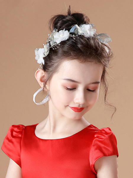 Milanoo Flower Girl Headpieces Blond Flowers Headwear Metal hair accessories for kids