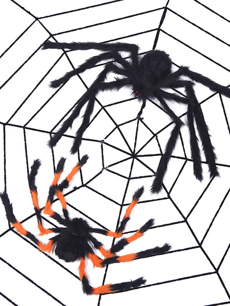 Image of Decorazioni di Halloween Puntelli di ragno di Halloween in fibra di poliestere a colori diviso
