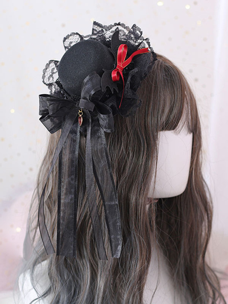 chapeau lolita gothique arcs dentelle polyester chapeau lolita noir accessoires lolita
