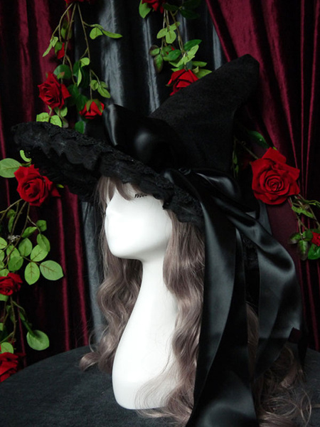 chapeau lolita gothique arcs accessoire dentelle chapeau de sorcière arc en dentelle polyester accessoires lolita