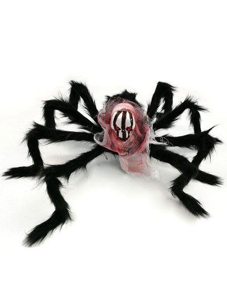 Image of Decorazioni di animali di Halloween Puntelli di ragno in fibra di poliestere rosso