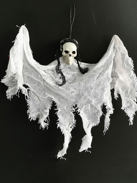 Image of Decorazioni spaventose di Halloween Decorazioni da parete in fibra di poliestere con teschio bianco