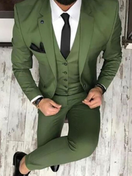 Blazers & Jackets Men’s Casual Suits Plaid Business Casual Green Attractive Men’s Casual Suits