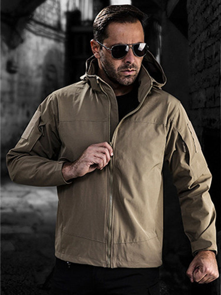 Milanoo Jacket For Men Zipper Polyester Modern