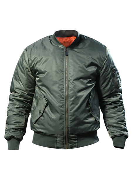 Milanoo Men's Jackets & Coats Jacket For Men Men's Jackets Casual Dark Navy Black Stylish