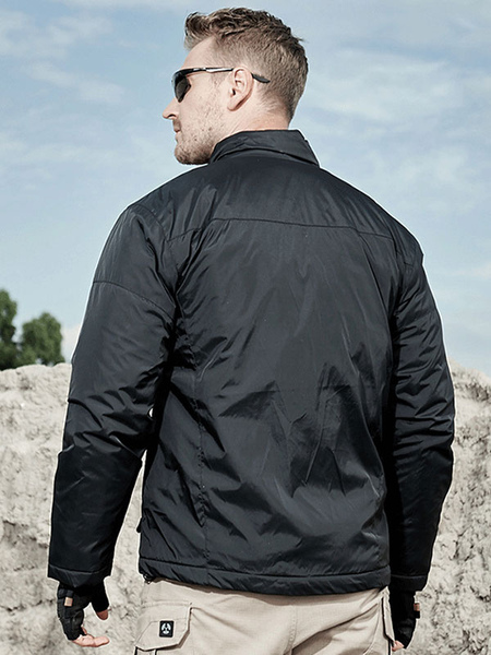 Milanoo Men's Jacket Pockets Polyester Stylish