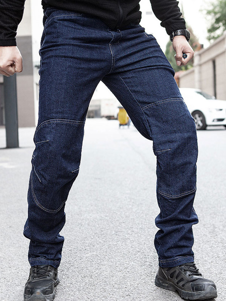 Men’s Jeans Jeans For Men Casual Zipper Straight Deep Blue Deep Blue