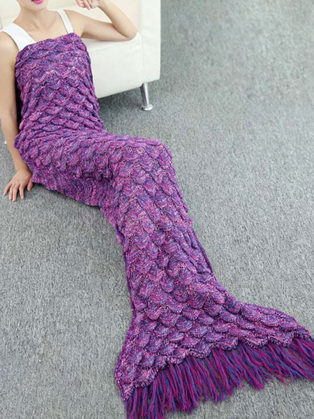 Milanoo Woolen Blanket Sky Blue Polyester Fish Shape Casual Long Blanket от Milanoo WW