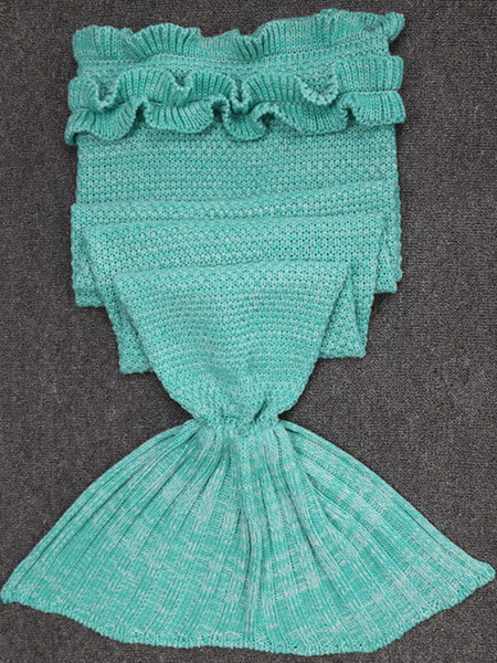 Milanoo Woolen Blanket Cyan Blue Polyester Fish Shape Kids Blanket от Milanoo WW