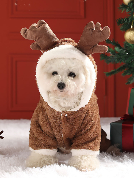 Image of Costume animale per Natale Costume da renna natalizia marrone in poliestere